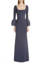 Women's Chiara Boni La Petite Robe Aarymalda Bell Sleeve Gown - Blue