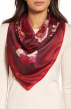 Women's Echo Bloomsbury Square Silk Scarf, Size - Red