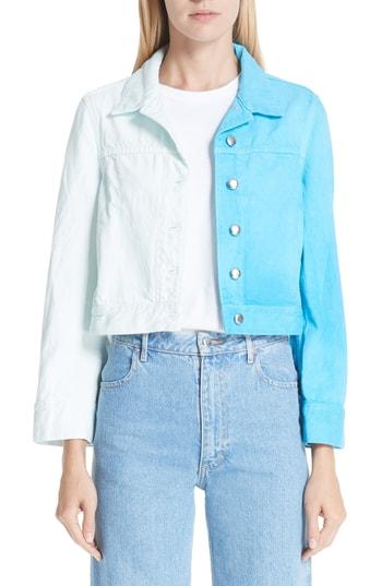 Women's Eckhaus Latta Cropped Denim Jacket - Blue