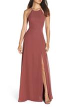 Women's Jenny Yoo Kayla A-line Halter Gown (similar To 14w) - Pink