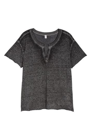 Women's Bp Notch Neck Cotton Blend Tee - Black