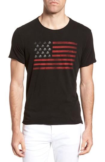 Men's John Varvatos Star Usa Skull Flag Crewneck T-shirt - Black