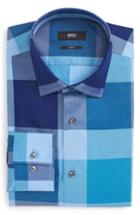 Men's Boss Jenno Slim Fit Check Dress Shirt .5 - Blue