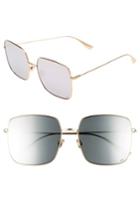 Women's Dior Stellaire 1 59mm Square Sunglasses - Gold/ Silver