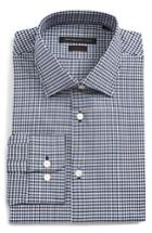 Men's John Varvatos Star Usa Regular Fit Stretch Check Dress Shirt .5 L - Blue