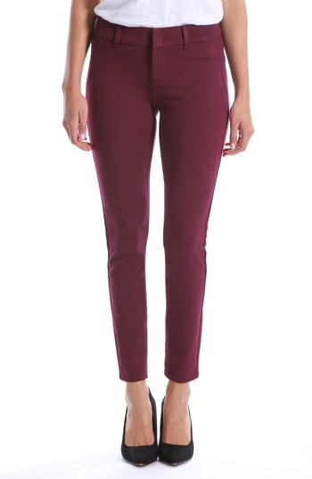 Women's Kut From The Kloth Mia Ankle Skinny Trouser Pants - Burgundy