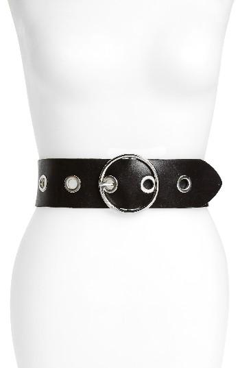 Women's Halogen Grommet Leather Belt