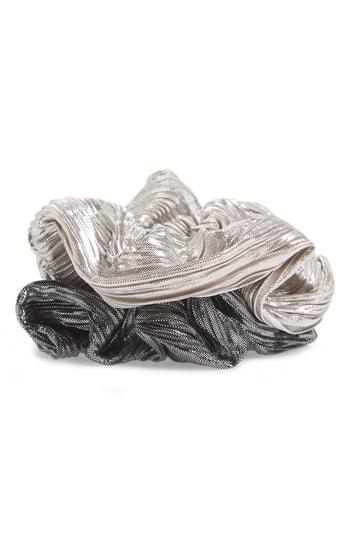 Tasha 2-pack Metallic Scruchies