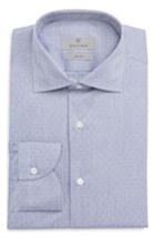 Men's Canali Slim Fit Stretch Dot Dress Shirt - Grey