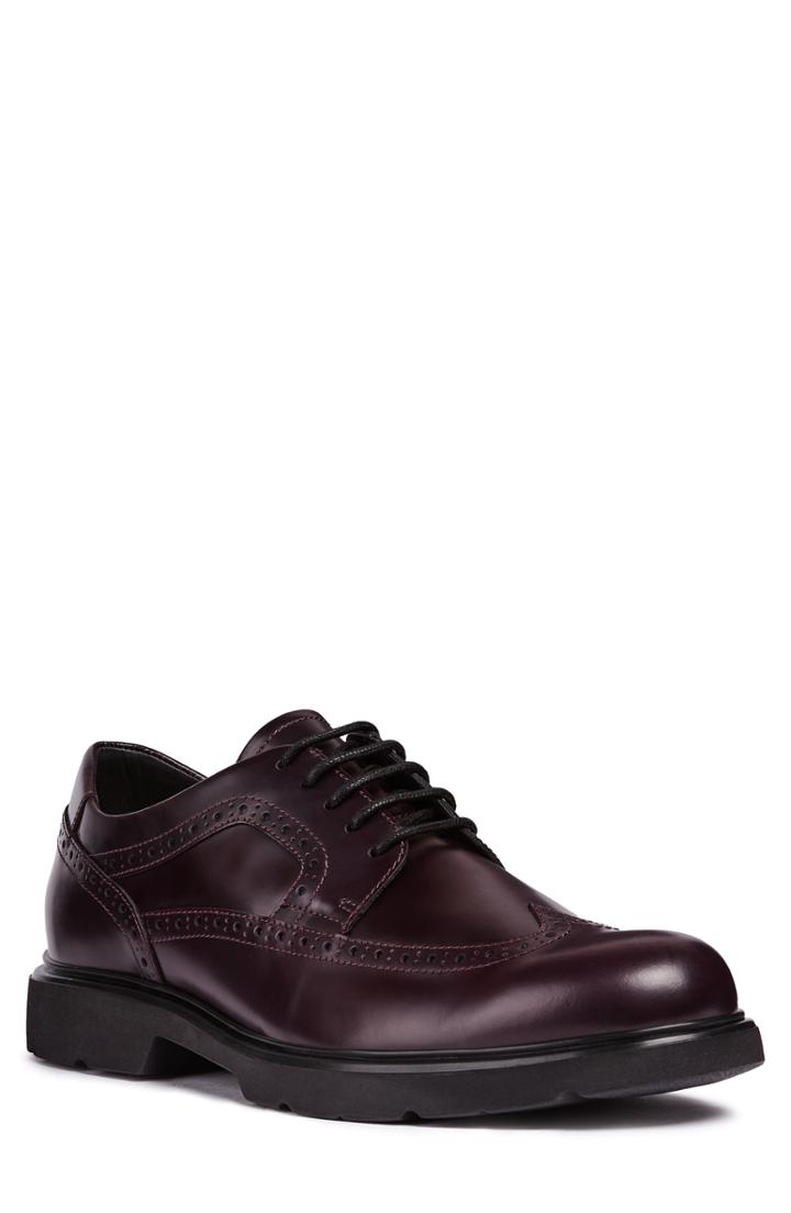 Men's Geox Arrall 1 Wingtip Us / 40eu - Burgundy