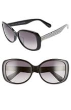Women's Kate Spade New York Amberlyn 57mm Special Fit Square Sunglasses - Black
