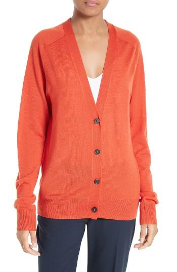 Women's Diane Von Furstenberg Oversize Cashmere Cardigan, Size - Red