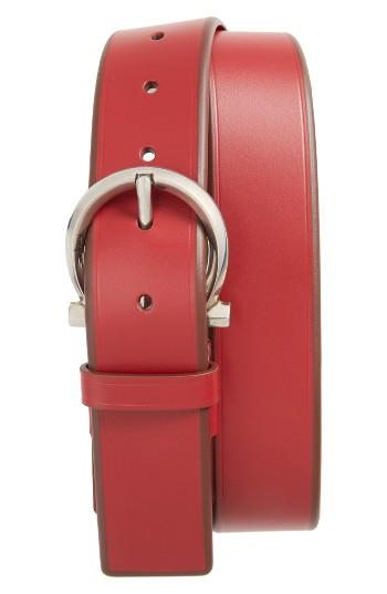 Men's Salvatore Ferragamo Gancio Leather Belt