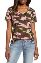 Women's Caslon Camo V-neck Tee - Pink