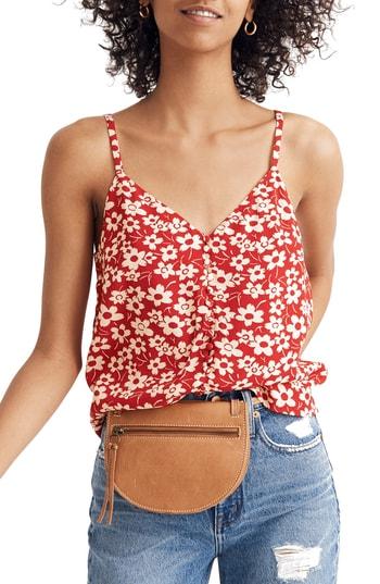 Women's Madewell Button Down Camisole - Red