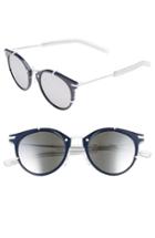 Men's Dior Homme 48mm Round Sunglasses - Blue Matte White