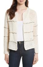 Women's Joie Jacquine Embellished Open Front Cardigan - Ivory