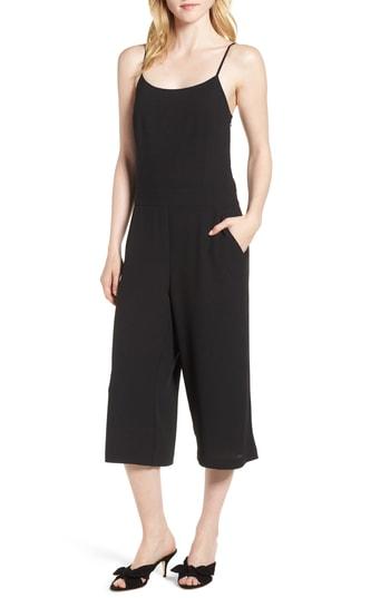 Women's 1.state Spaghetti Strap Culotte Jumpsuit, Size - Black