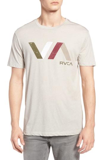 Men's Rvca Va Diagonals Graphic T-shirt - Grey