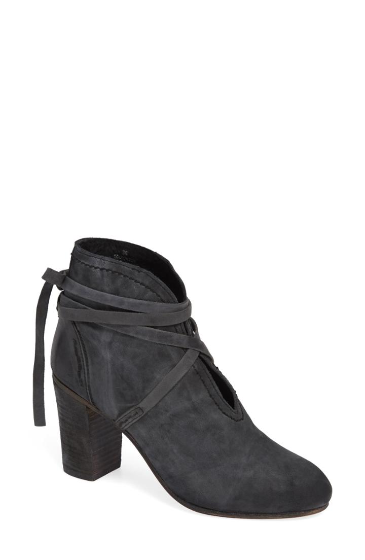 Women's Free People Ankle Tie Bootie Us / 41eu - Black