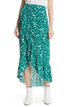 Women's Maje Floral High/low Wrap Skirt - Ivory