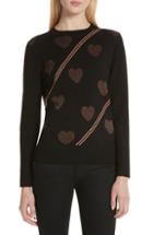 Women's Ted Baker London Heart Sweater - Black