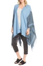 Women's Eileen Fisher Recycled Cotton Poncho Wrap, Size - Blue
