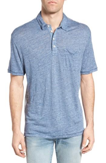 Men's True Grit Colorblock Linen Jersey Polo - Blue