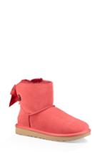 Women's Ugg Customizable Bailey Bow Mini Genuine Shearling Bootie M - Red