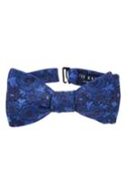Men's Ted Baker London Botanical Silk Bow Tie, Size - Blue