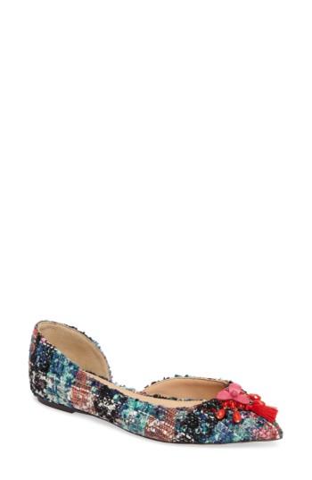 Women's J.crew Sadie Pointy Toe Flat M - Blue/green