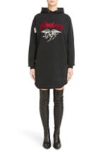 Women's Givenchy Creatures Hoodie Sweatshirt Dress - Black