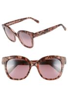 Women's Maui Jim Honey Girl 51mm Polarizedplus2 Cat Eye Sunglasses - Blush Pink/ Maui Rose