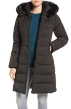 Women's Vince Camuto Down & Feather Fill Coat With Faux Fur Trim Hood