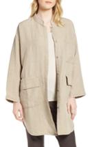 Women's Eileen Fisher Organic Linen Jacket, Size - Beige