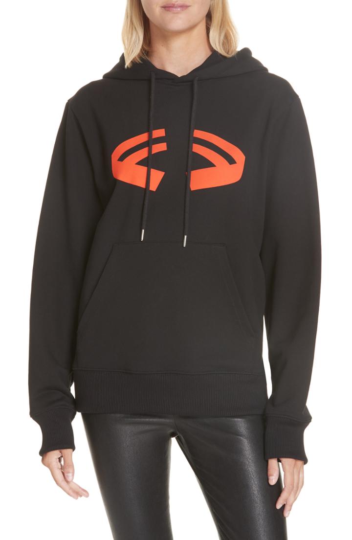 Women's Helmut Lang Halloween Print Hoodie - Black