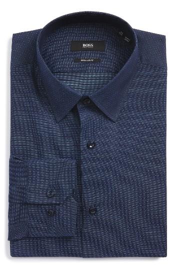 Men's Boss Enzo Ww Fit Microdot Dress Shirt