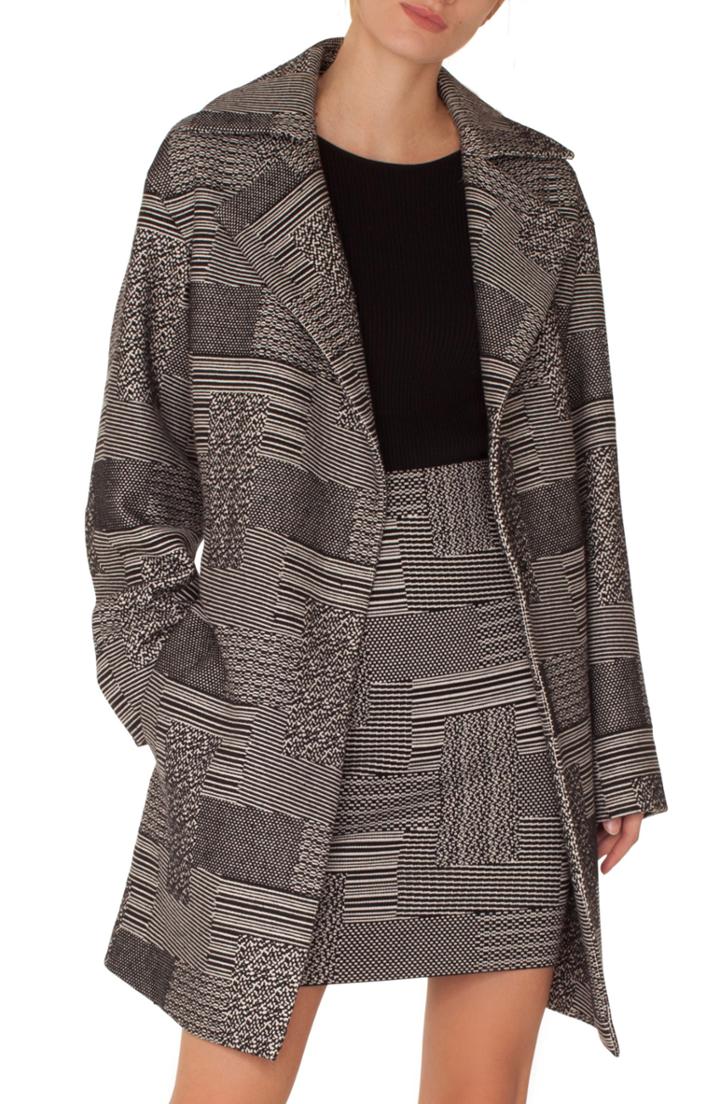 Women's Akris Punto Patchwork Jacquard Coat