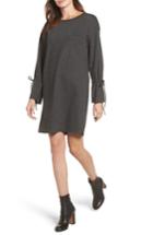 Petite Women's Halogen Cinch Cuff Shift Dress, Size P - Grey