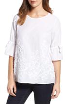 Women's Pleione Embellished Bell Sleeve Blouse - White