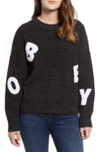 Women's Obey Jumbled Knit Sweater - Black