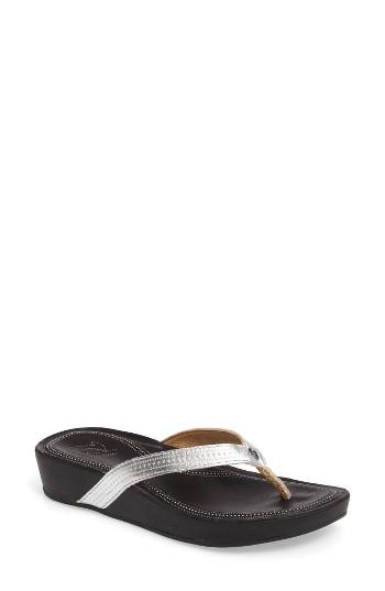 Women's Olukai Ola Flop Fop M - Metallic