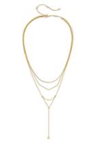 Women's Baublebar Connected Y 18-karat Gold Plate Necklace