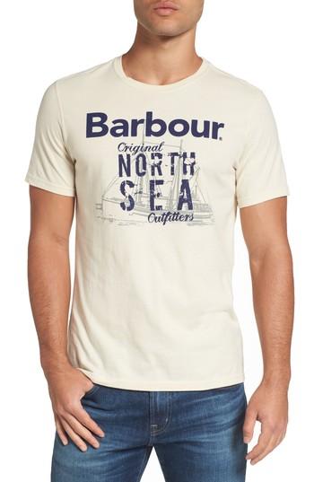 Men's Barbour Blade Slim Fit Logo Graphic T-shirt, Size - Beige