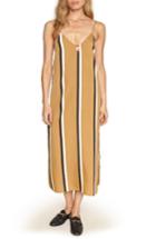 Women's Amuse Society Stripe Midi Dress - Metallic