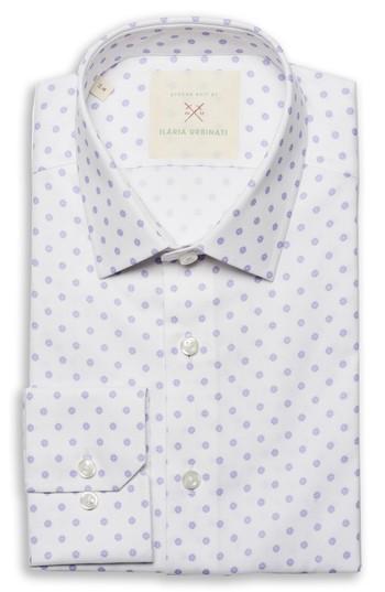 Men's Strong Suit By Ilaria Urbinati Edmond Slim Fit Medallion Dress Shirt .5r - Purple