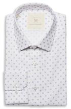 Men's Strong Suit By Ilaria Urbinati Edmond Slim Fit Medallion Dress Shirt .5r - Purple