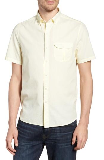 Men's Michael Bastian Slim Fit Garment Dyed Sport Shirt - Yellow