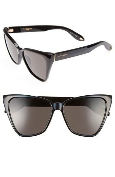 Women's Givenchy 57mm Cat Eye Sunglasses - Blue Metal