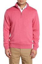 Men's Bobby Jones Windproof Merino Wool Quarter Zip Sweater, Size - Purple